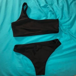 One shoulder two piece bikini